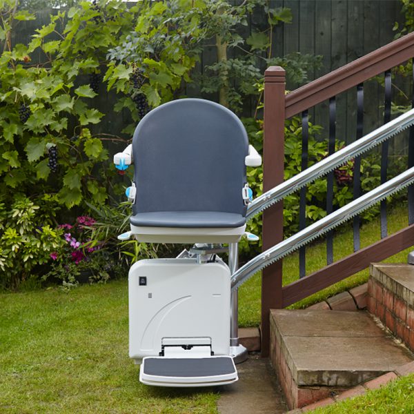 outdoor exterior stairlift straight rail outside chair stair lift
