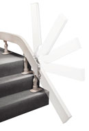 Curved stairlift rail hinge